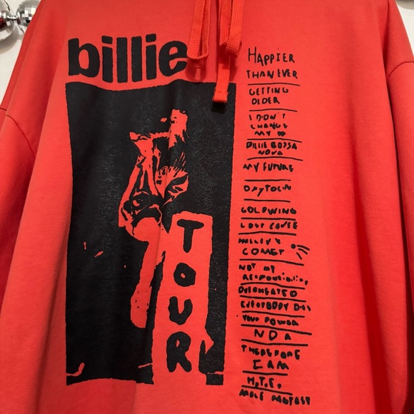 Billie Eilish Red Orange Happier Than Ever Hoodie - Picture 3 of 5